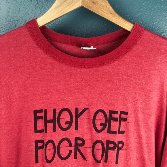 Hidden Message Long Sleeve T Shirt Red - Picture 1 of 5